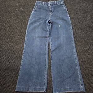 Wide Leg High Rise Stretchy Waist Jeans Charter Club Size 4